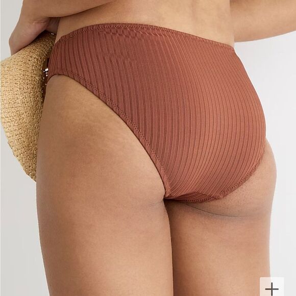 J Crew - NWT - Size XXS - Wide-rib hipster full-coverage bikini bottom - Picture 2 of 2